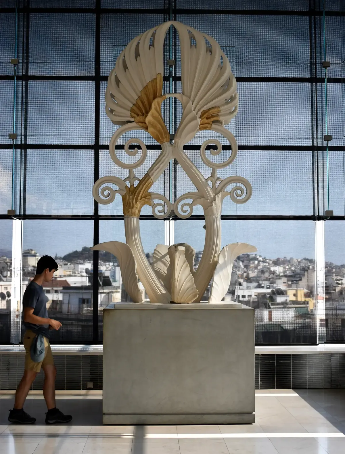 The Caryatids indoors in the Acropolis Museum, the best rainy day in Athens, Greece